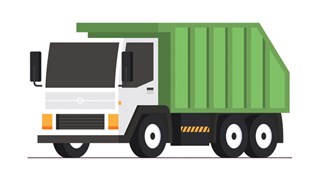 WODC Business Waste Bin Lorry